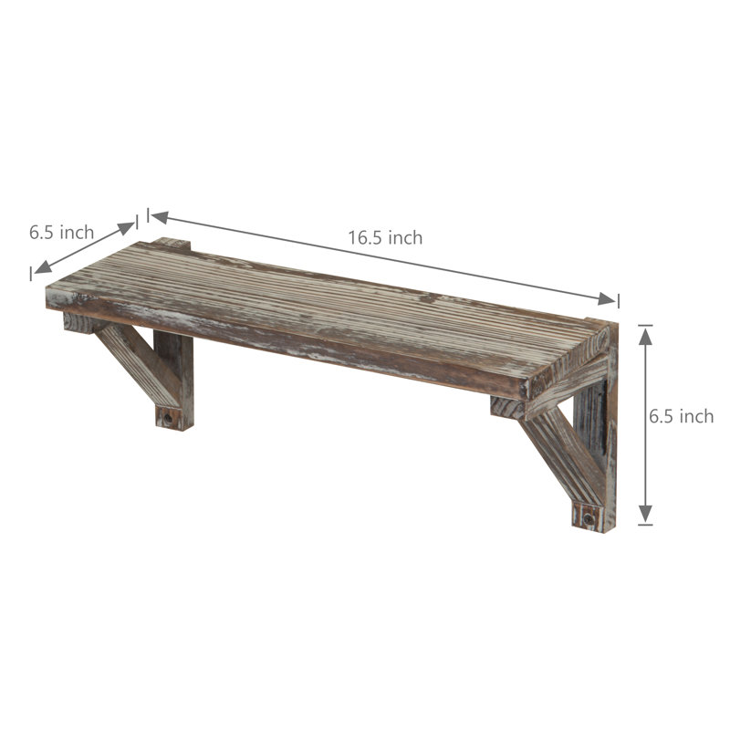 Abedin 2 Piece Fir Bracket Shelf