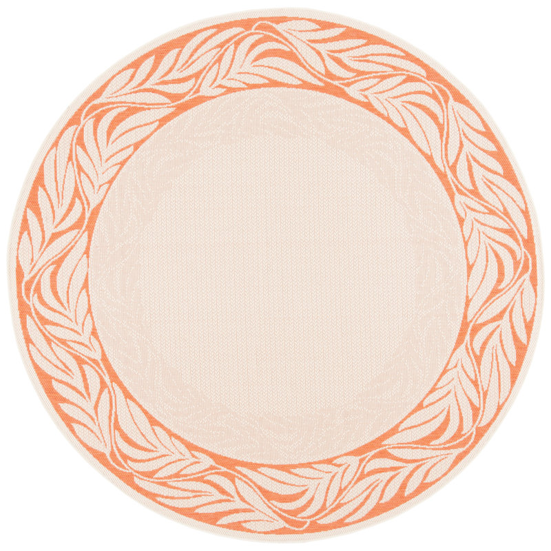 Herefordshire Performance Floral Indoor/Outdoor Area Rug, Round 6'7"