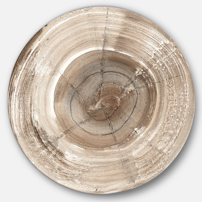 Éléments naturels, cercle I - Peinture, cercle métallique, H 23 po x l 23 po x P 1 po