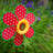 16-Inch Polka Dot Sunflower Spinner