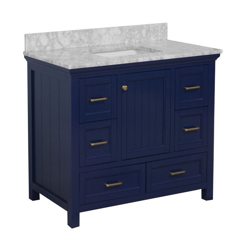 Ensemble de meuble-lavabo de 42 po Maven, Bleu royal