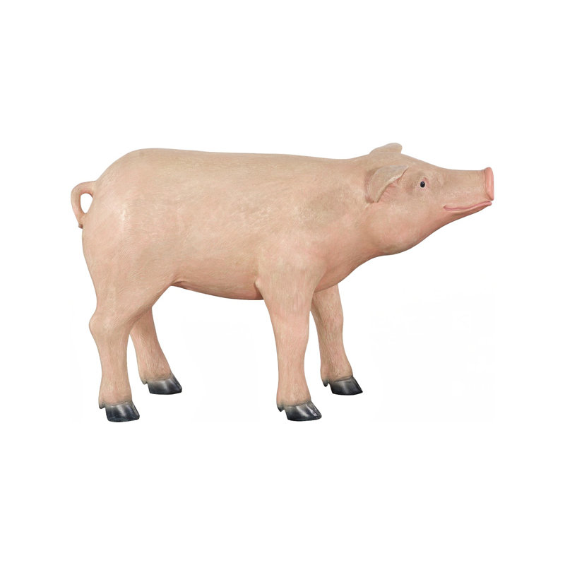 Pig Sculpture, Standing, Gel Coat