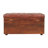 Brown Buffalo Hide Leather Storage Trunk