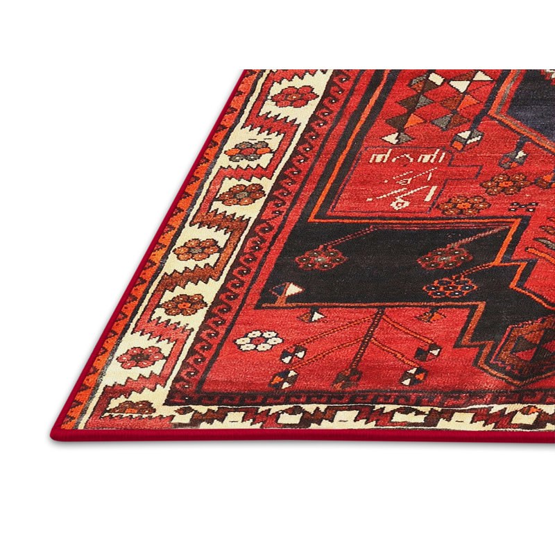 Tapis rouge à motif sud-ouest, Rectangle 7 pi x 9 pi