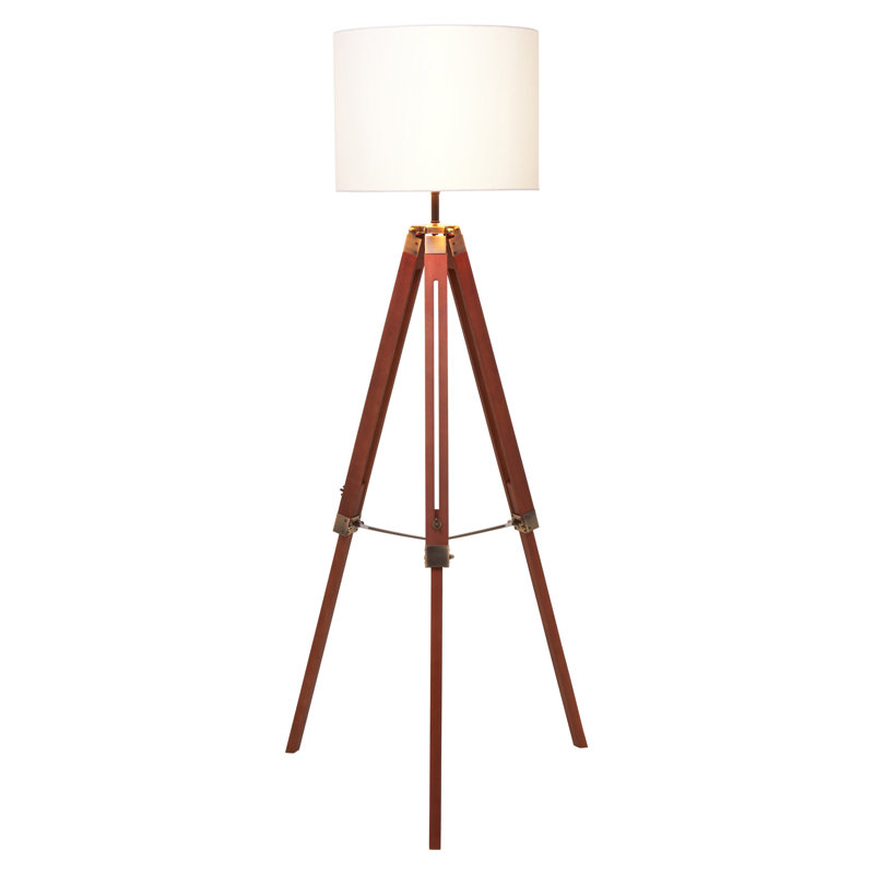 150cm Column Floor Lamp, Brown