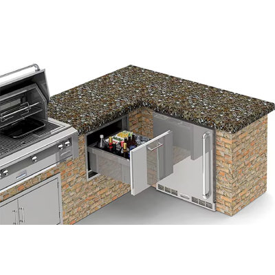 Alfresco 25.6875'' W x 26.375'' D Stainless Steel Side Cooler