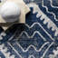 Tapis géométrique bleu / ivoire-1061307967