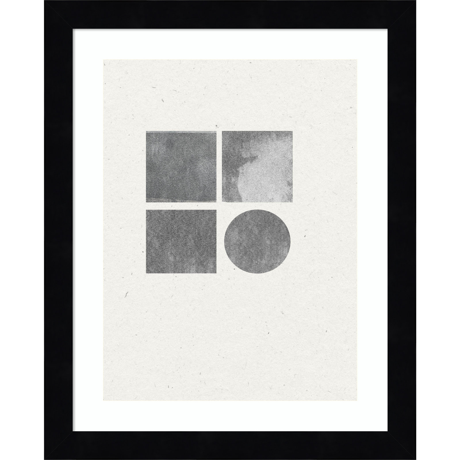 Giese "Paper Collage No. 2" Print, Black, 13" H x 11" W