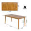 Table de salle à manger d'extérieur en bois d'acacia de 67 po Visola