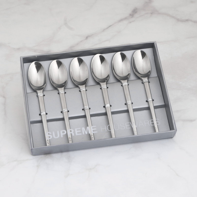 Stainless Steel Wood Stainless Steel Teaspoon Flatware