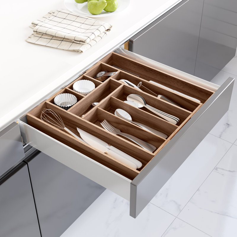 Ensemble de 9 tiroirs en bois d'acacia