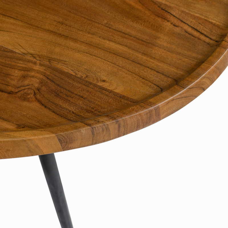 Solid Wood Top Coffee Table, 16" H x 26" W x 39" D