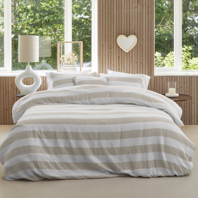 Ensemble de housse de couette à rayures