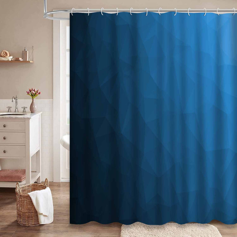 Rideau de douche triangulaire foncé foncé avec 12 crochets, L 72 po x l 72 po