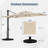 Makella 10ft. x 10ft. Umbrella Without Base, Tan