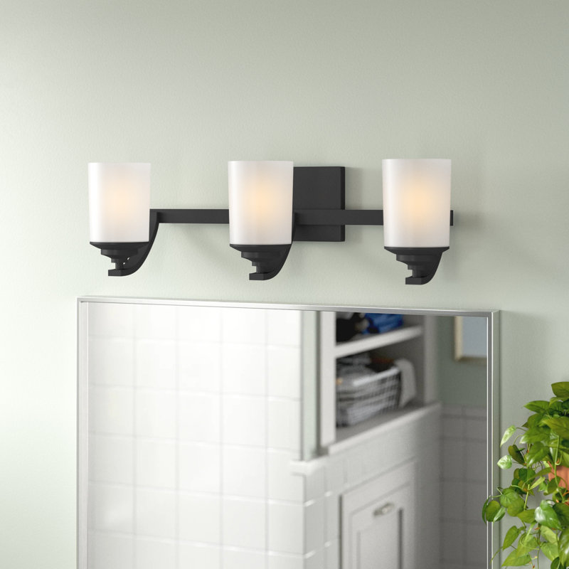 Kemal Three Light Wall / Bath from Generation Lighting , Midnight Black, No Bulb Included, 3-Light