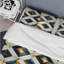 Ensemble de housse de couette géométrique bleu sarcelle et or-26424435