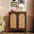 59" Rattan Sideboard, 4-door Accent Storage Cabinet For Home, Kitchen-1134951409