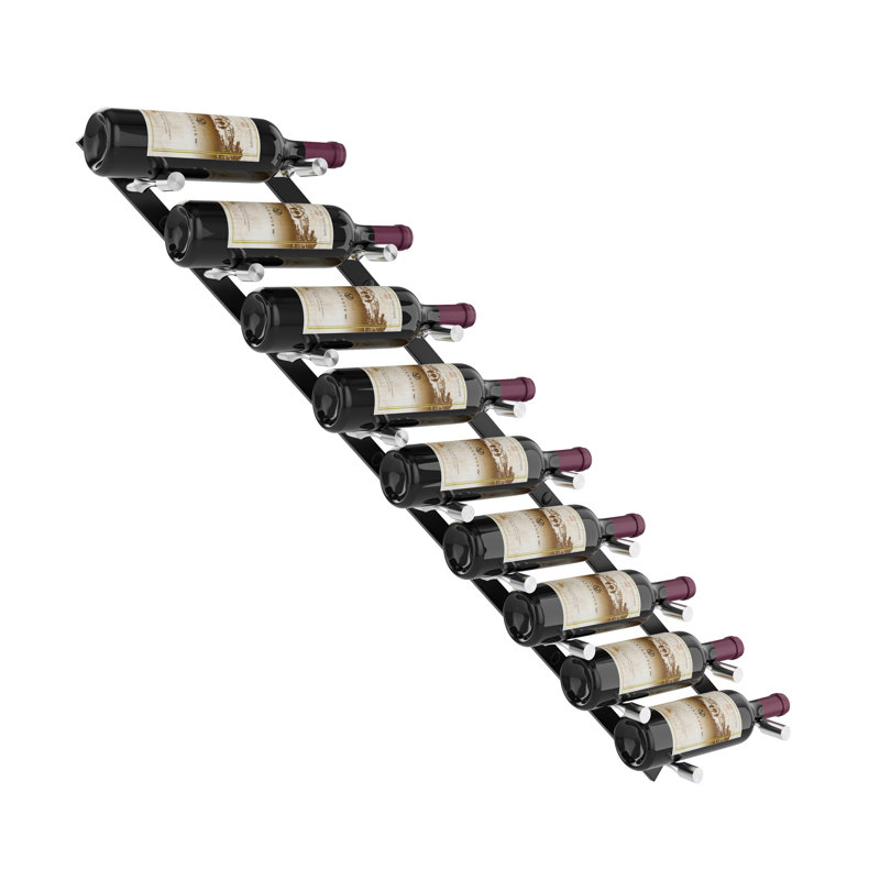 Ensemble de porte-bouteilles Bronc, Noir mat / aluminium