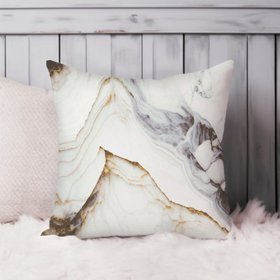 Abstract Marble Geode Agate Design Pattern XI Modern Throw Pillow Cover