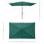 Parasol de patio rectangulaire - Parasol à manivelle 10 pi avec bouton-poussoir inclinable pour meubles d'extérieur, terrasse, jardin ou piscine par Pure Garden (vert forêt)-1752484753
