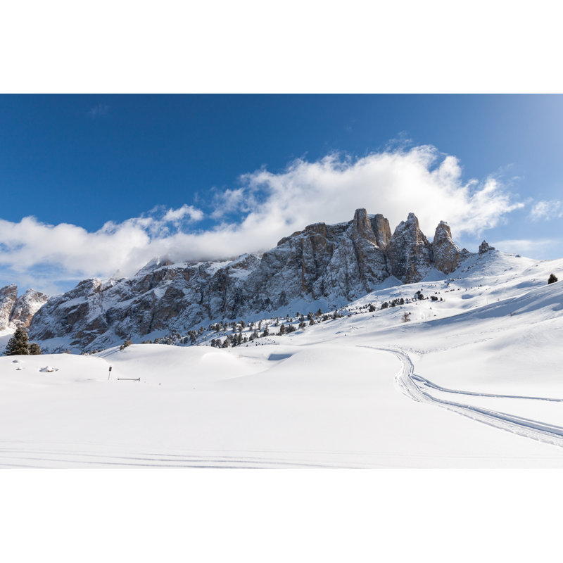 View Of The Sella Group In The Italian Dolomites - Wrapped Canvas Print, 20cm H x 30cm W