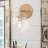 Tseri 1-Light Gold Globe Seeded Glass Wall Sconce Lamp for Damp Indoor
