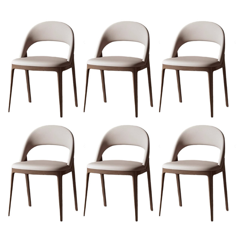 Chaise de salle à manger moderne en similicuir éponge