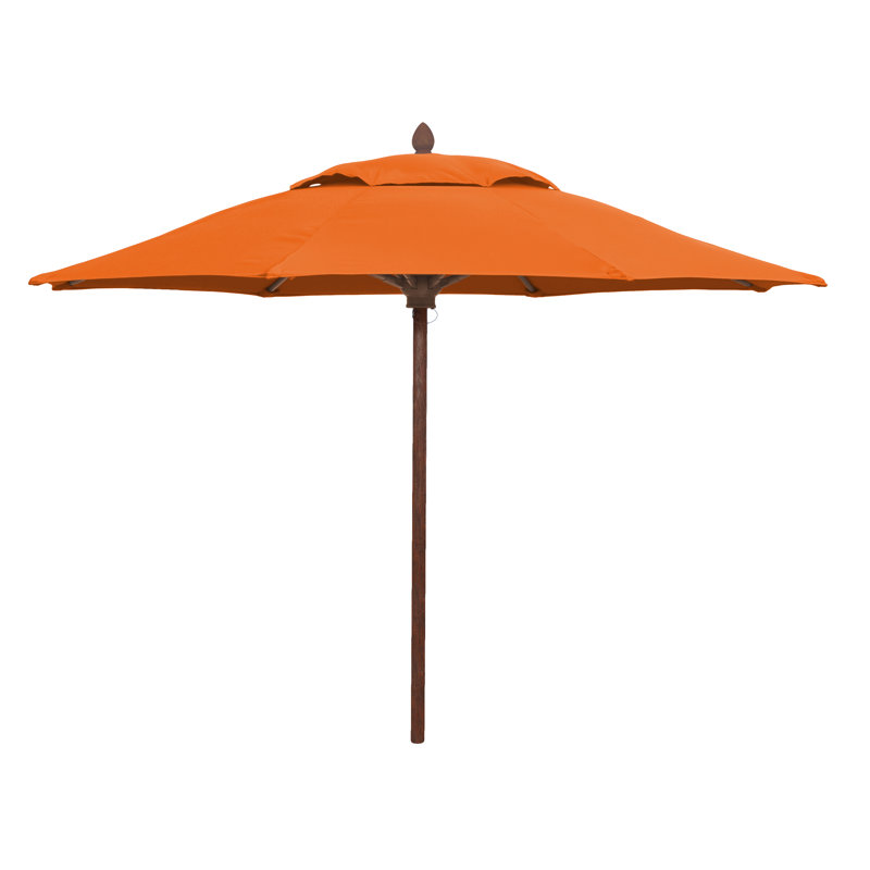 Parasol de marché 9 pi Prestige, Toscan, Teck vieilli