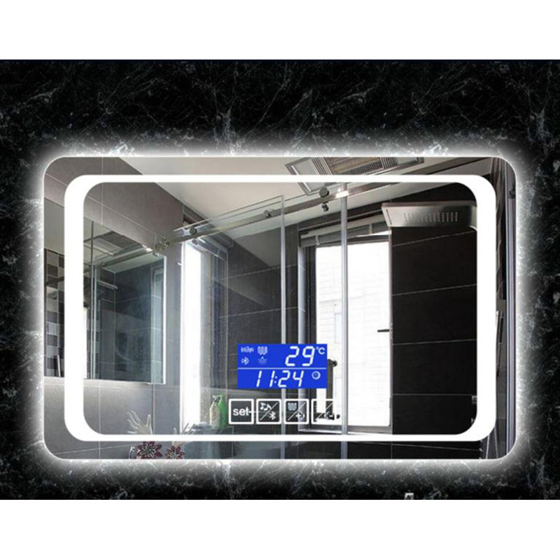 Donatello Rectangle Metal Lighted Mirror