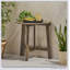 TABLE BISTRO WESTMONT DEMI-ROND, GRIS