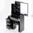 Compact Left-Sided Bedside Vanity Set With Cushioned Stool, Extra-Large Sliding Mirror, Multi-Layer Storage, And High-Capacity Design (EPA, GCC, UL Certified)-2053843939