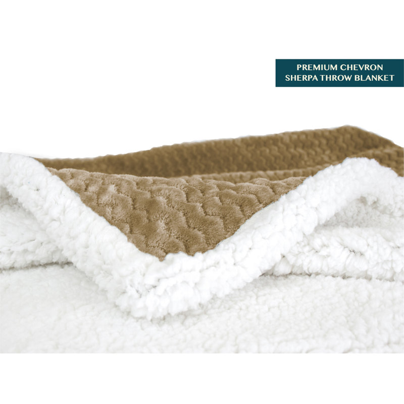 Couverture pelucheuse de qualité supérieure, 50 po x 60 po, Taupe