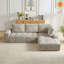 Canapé modulaire surdimensionné en L Chenille-539266522-539266523