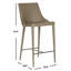Tabouret de comptoir en similicuir de style moderne avec structure en fer chromé Bohy-1586220873