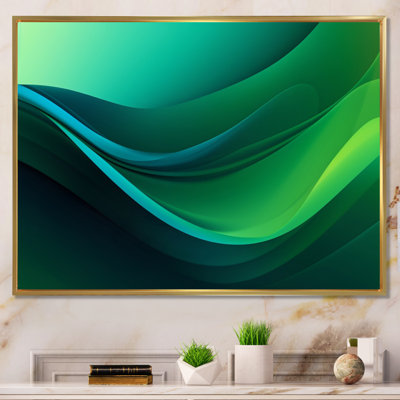 «Green Fractal Infinite Crêtes» sur toile imprimée