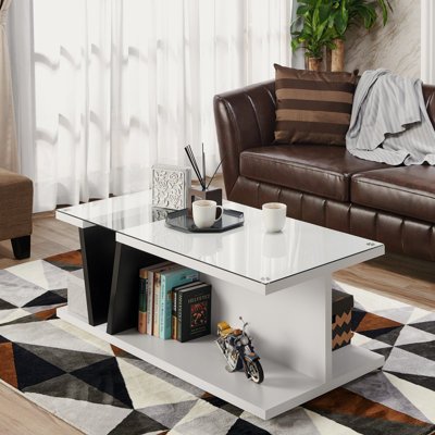 Block Coffee Table with Storage