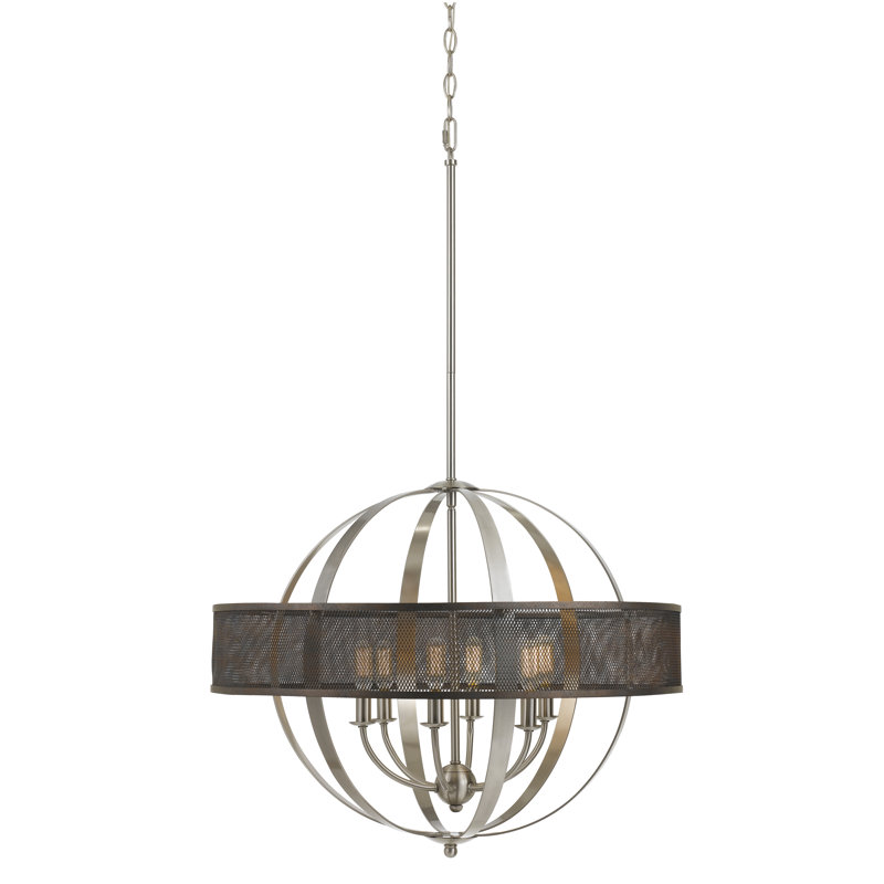 Lustre sphérique unique à 6 lumières