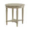 Avarey Traditional 24"Dia Round 1-Shelf End Table with Scalloped Top-682549256