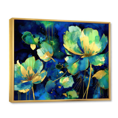 " Green Blue Lotus Pond "