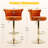 Swivel Upholstered Adjustable Height Counter Stool With Metal Base Set of 2-601589220