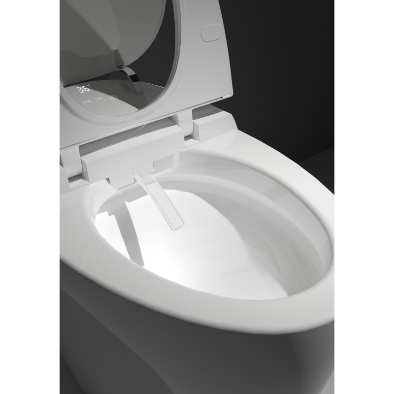 Bidet Included Smart Toilet, Auto Open/Close, Foot Sensor Operated, Siphonic Flushing, Led Display, Bathroom Essential Embedded Open/Close Seat, Sensor, 1.28 Warm Air Dryer, Upgrade