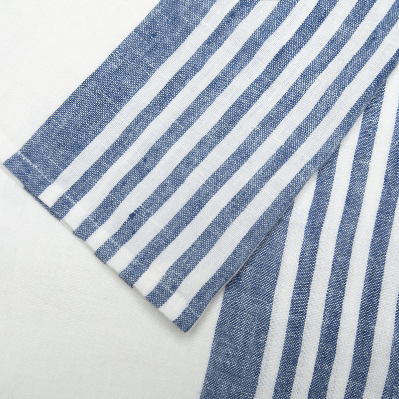 Torchon Camargo, Blanc / bleu