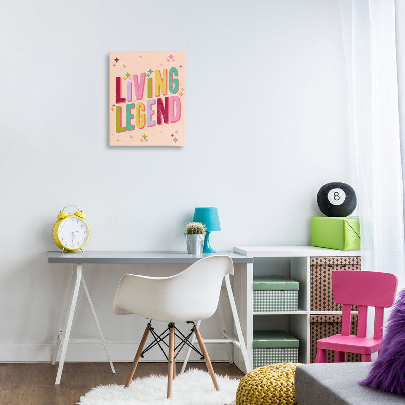 Art mural rétro sur toile "Living Legend" par Caroline Alfreds, H 20 po x l 16 po