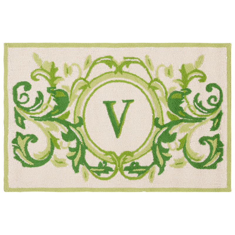 Paillasson Beldegg, L 30 po x L 48 po, V, Beige et vert
