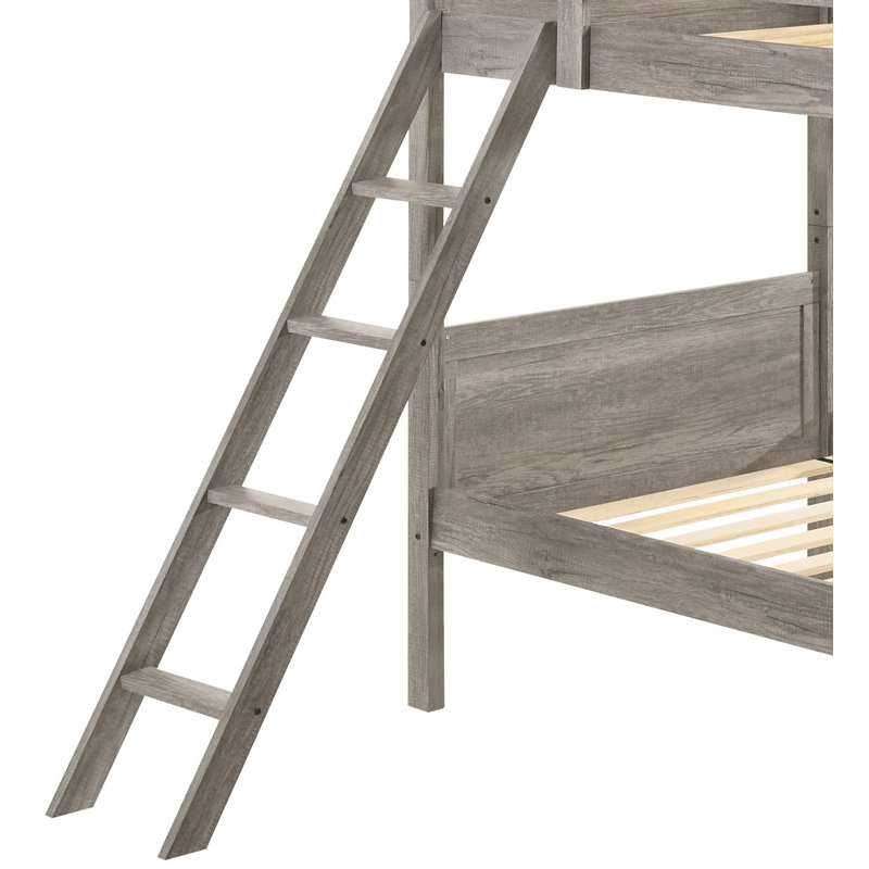 Lit superposé simple au-dessus d'un lit simple taupe patiné Maryport