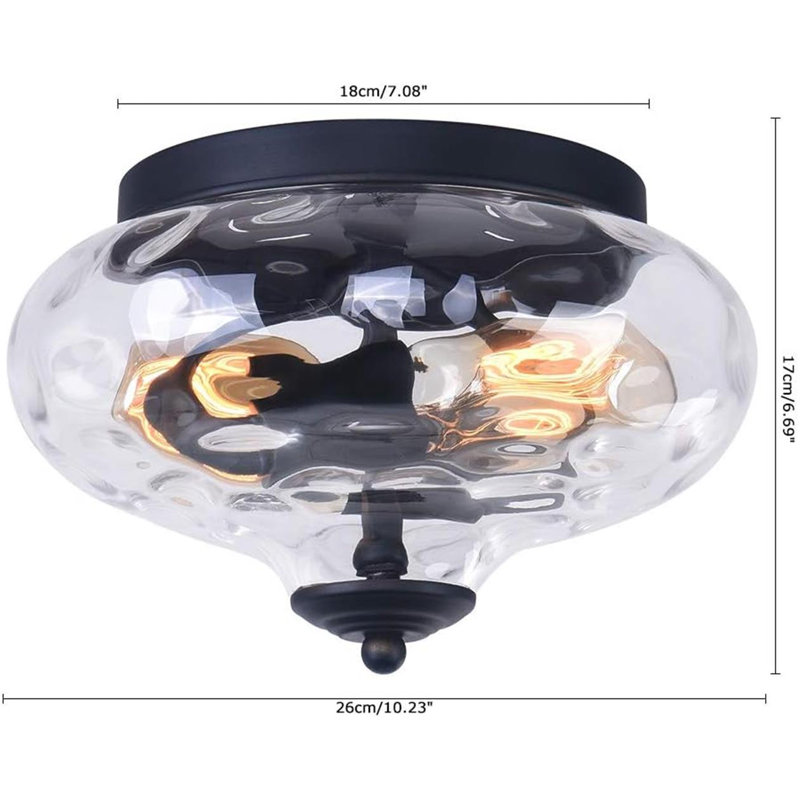 Hammer Striking Glass Flat Lamp Pendant Light