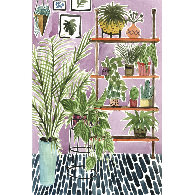Way to the Jungle II by Melissa Wang - Painting, 46cm H x 30cm W, Black Floater Framed
