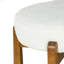 Tabouret de bar d'intérieur en bois à dossier bas, finition noyer, ensemble de 2-2133907396