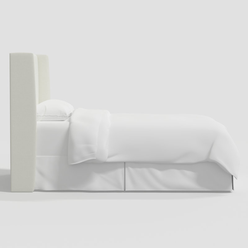 Wilburg Faine Headboard, Twin, Zuma White Textured Linen